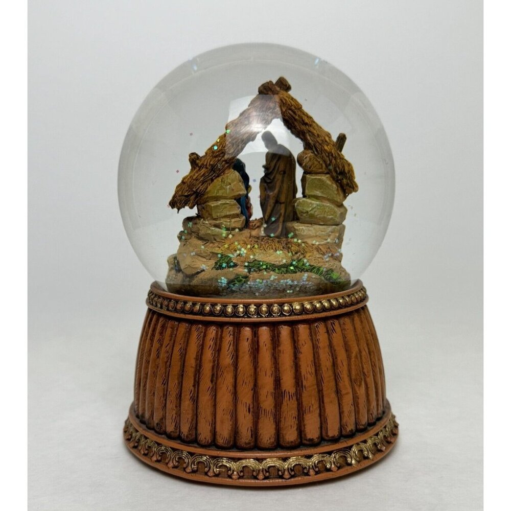 Roman Glitterdome Nativity Scene Musical Snow Globe 6" Tune: O Holy Night 2011 - Picture 6 of 14